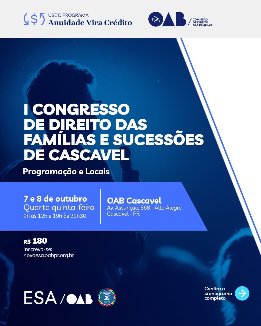 Congresso vai debater novos desafios das famílias e da sucessão patrimonial em Cascavel